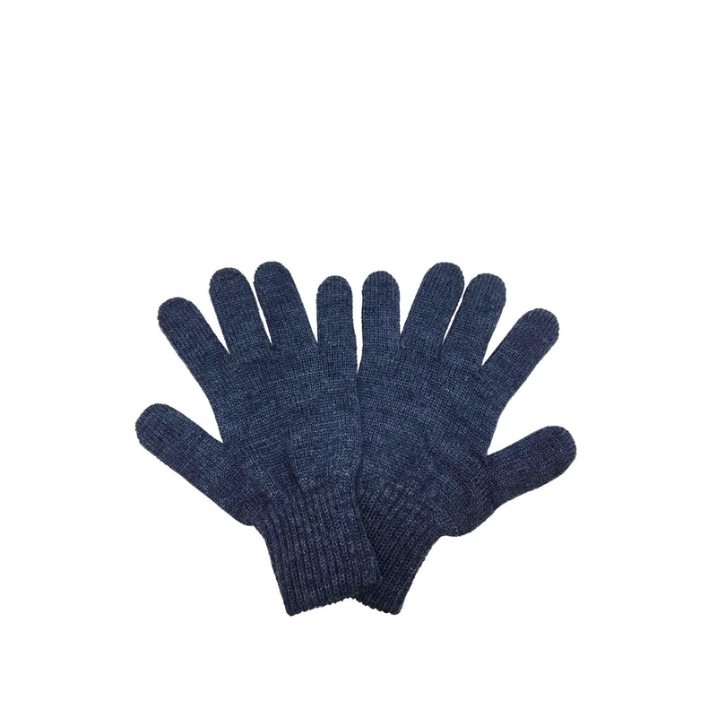 Gajraj Men Navy Melange Winter Woolen Gloves