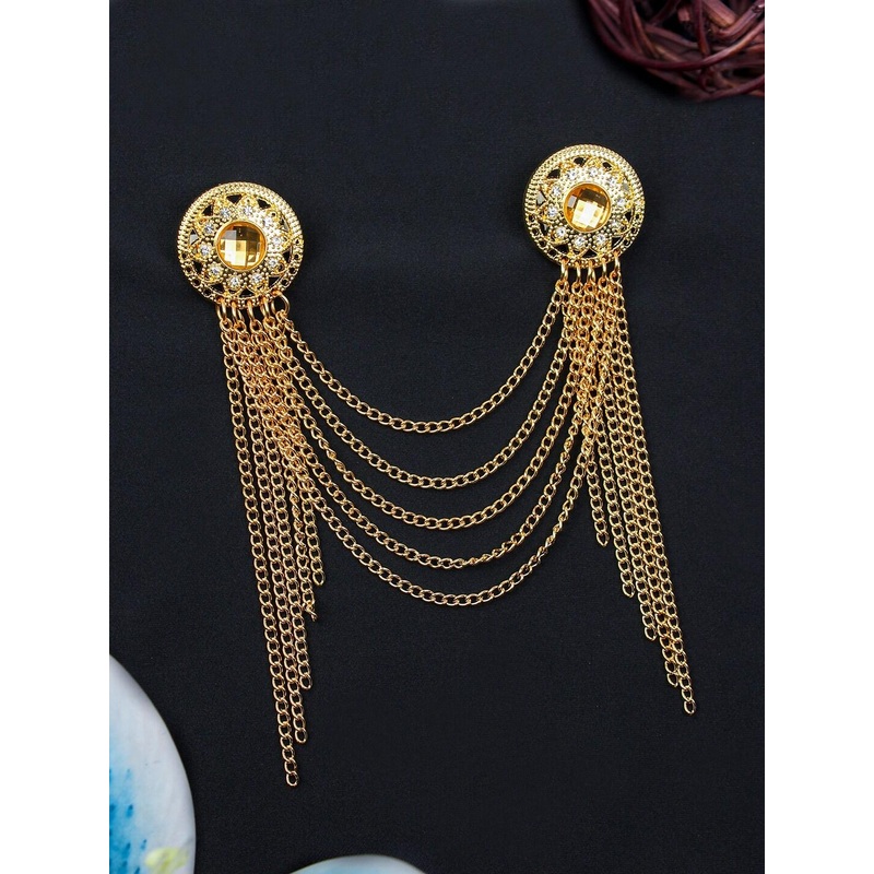 Kavove Alloy Linked Loops  Charm Brooch