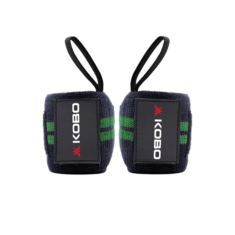 KOBO Unisex Set Of 2 Weightlifting Wrist Support Straps