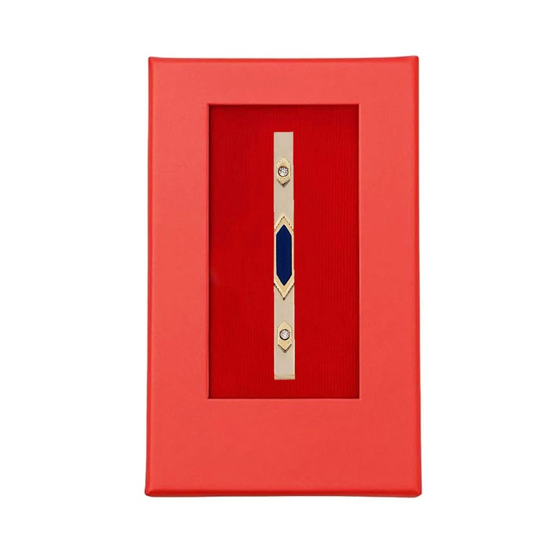 Leonardi Gold-Plated Artificial Stones Studded Minimal Tie Pin