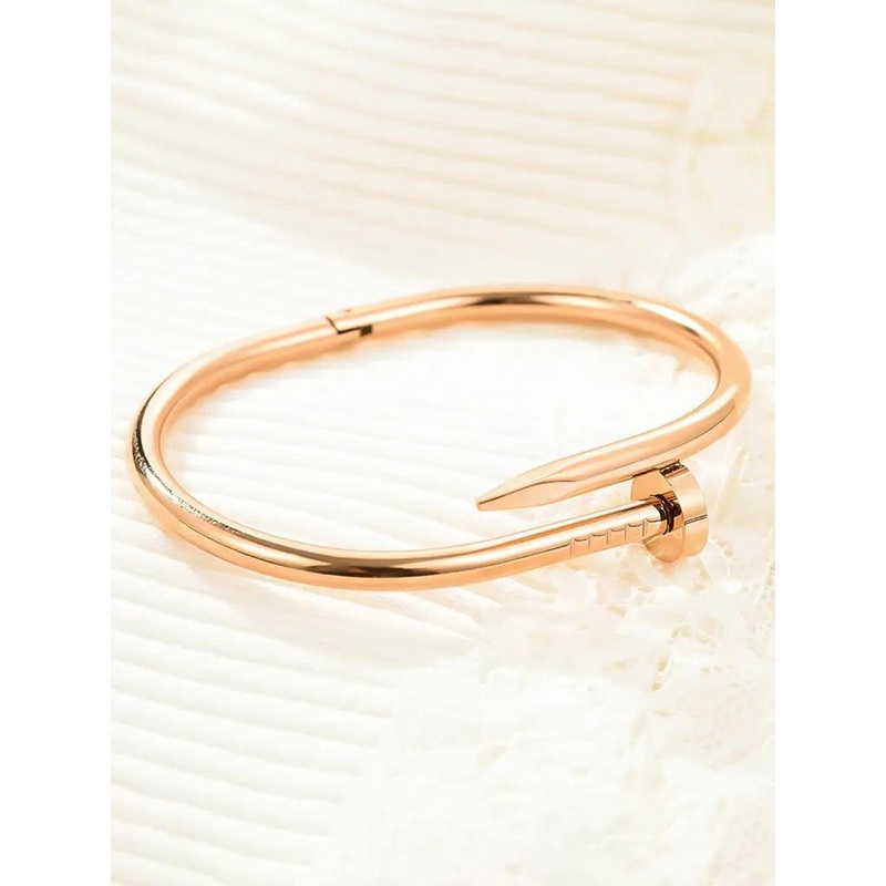 MEENAZ Unisex Rose Gold-Plated Kada Bracelet