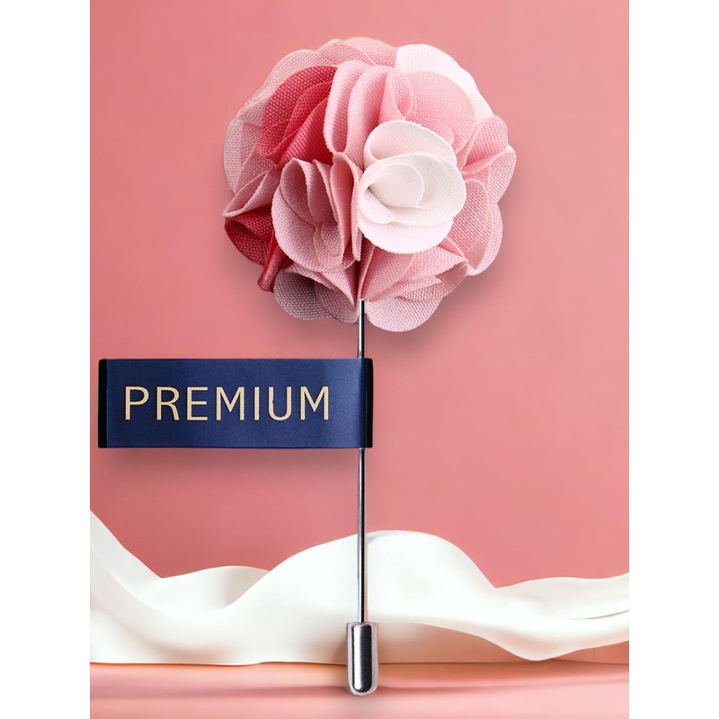 PELUCHE Unisex Pink & White A Sombre Retreat Lapel Pin