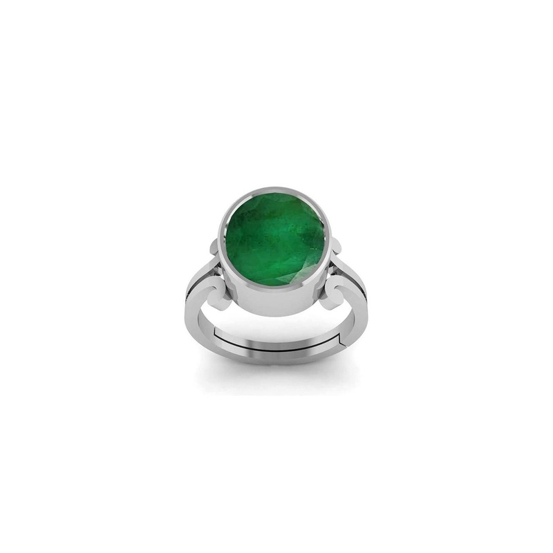 RAVIOUR LIFESTYLE Unisex 9.25 Ratti Emerald Finger Ring