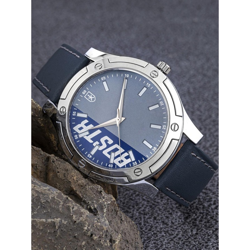 Roadster Men Brass Dial & Leather Straps Analogue Watch