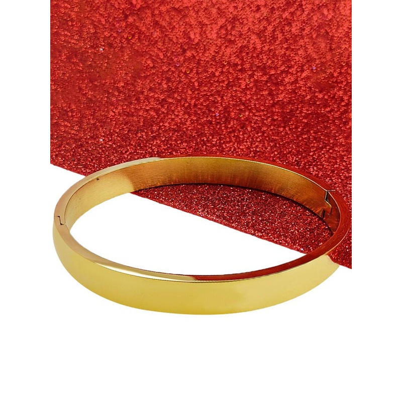 Saizen Unisex Gold-Toned Gold-Plated Kada Bracelet