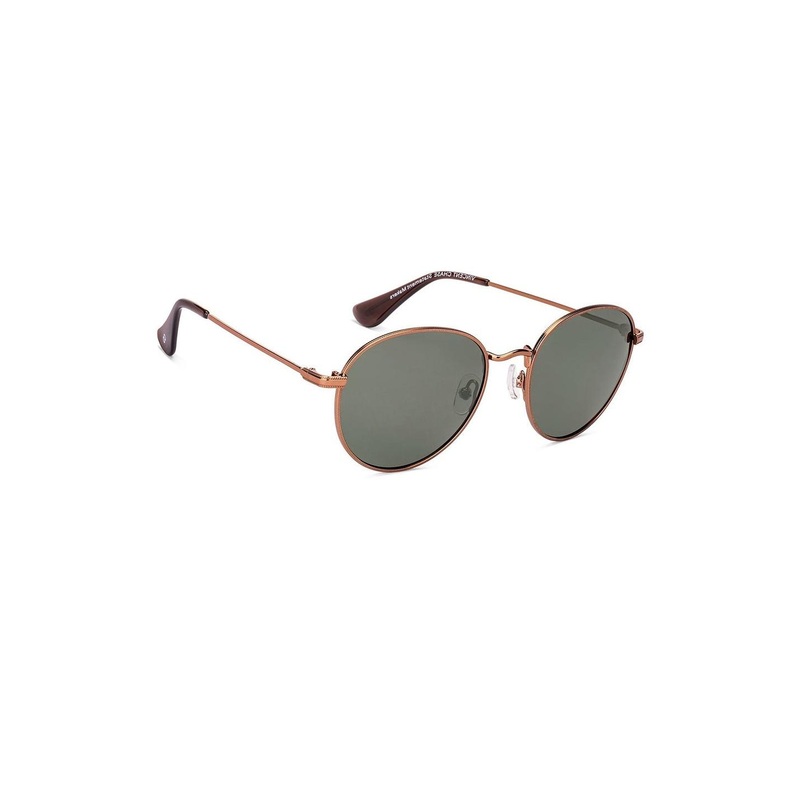 Vincent Chase Unisex Green Lens & Gold-Toned Round Sunglasses 235590