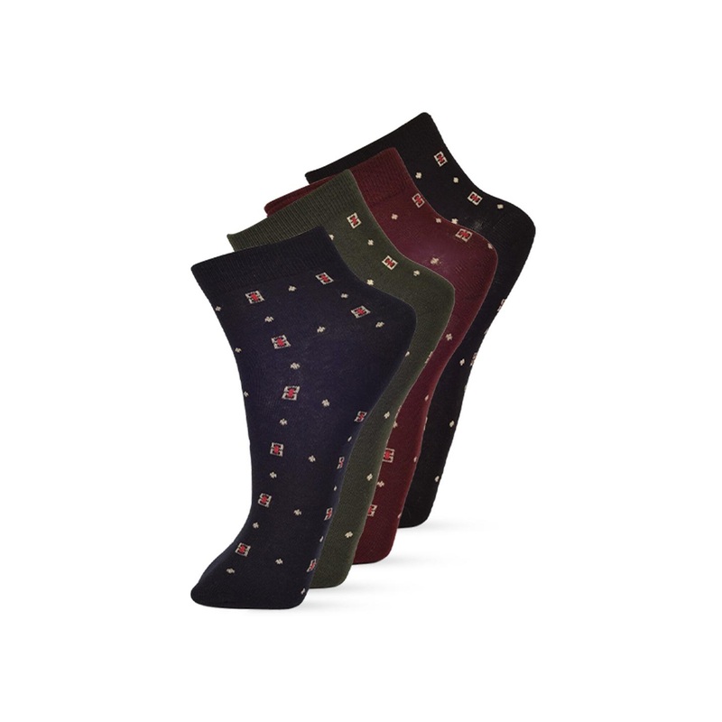 VIP Men Pack Of 5 Printed Cotton Above Ankle-Length Socks