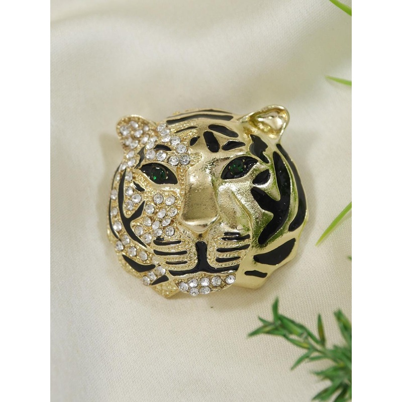 ADORN Unisex Rhinestones Studded Statement Brooch