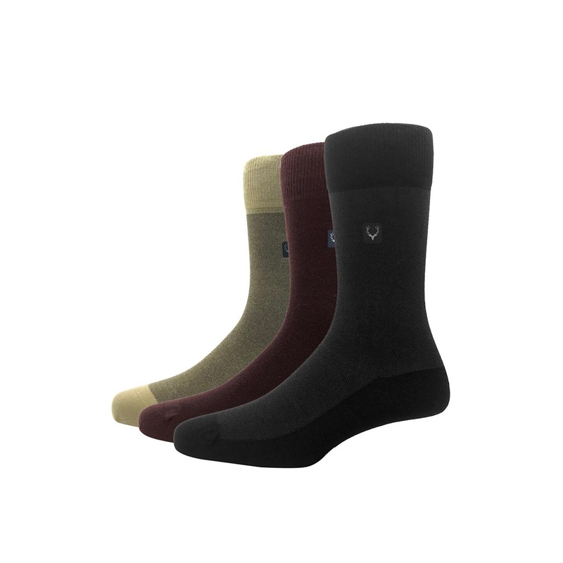 Allen Solly Men Pack Of 3 Solid Calf Length Socks