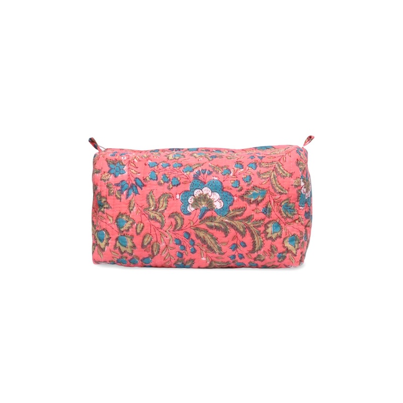 Block N Style Unisex Floral Printed Pure Cotton Makeup Pouch