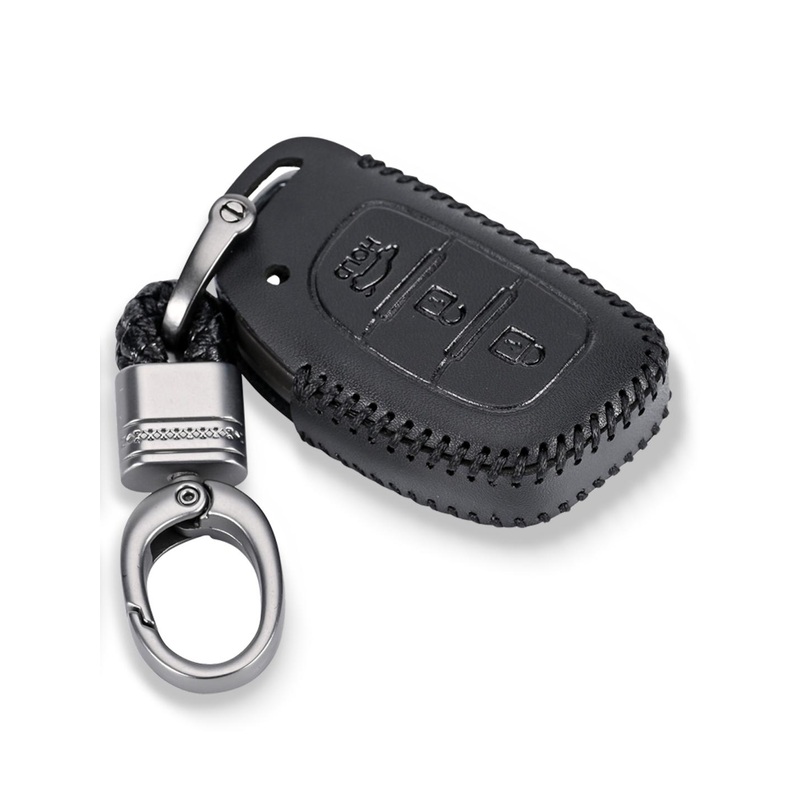 CONTACTS Leather Car Key Cover With Key Chain