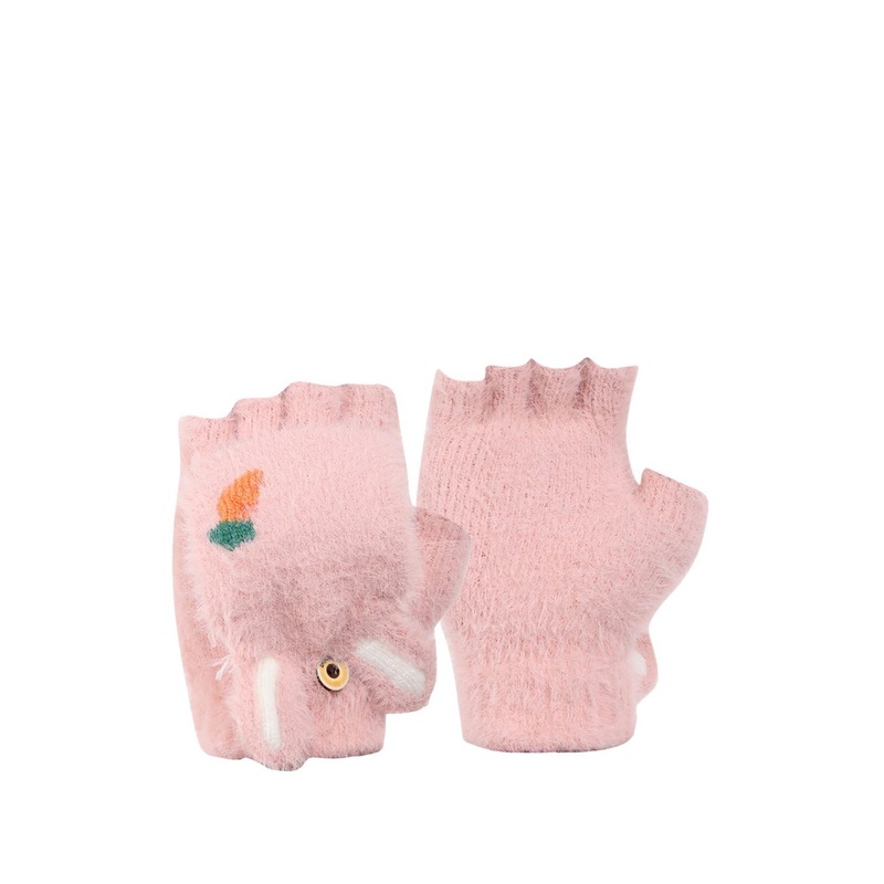ELLIS Pink Acrylic Winter Gloves