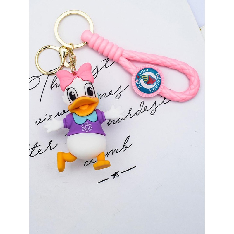 Flenzy 3D Donald Duck Cartoon Keychain With Silicone Belt