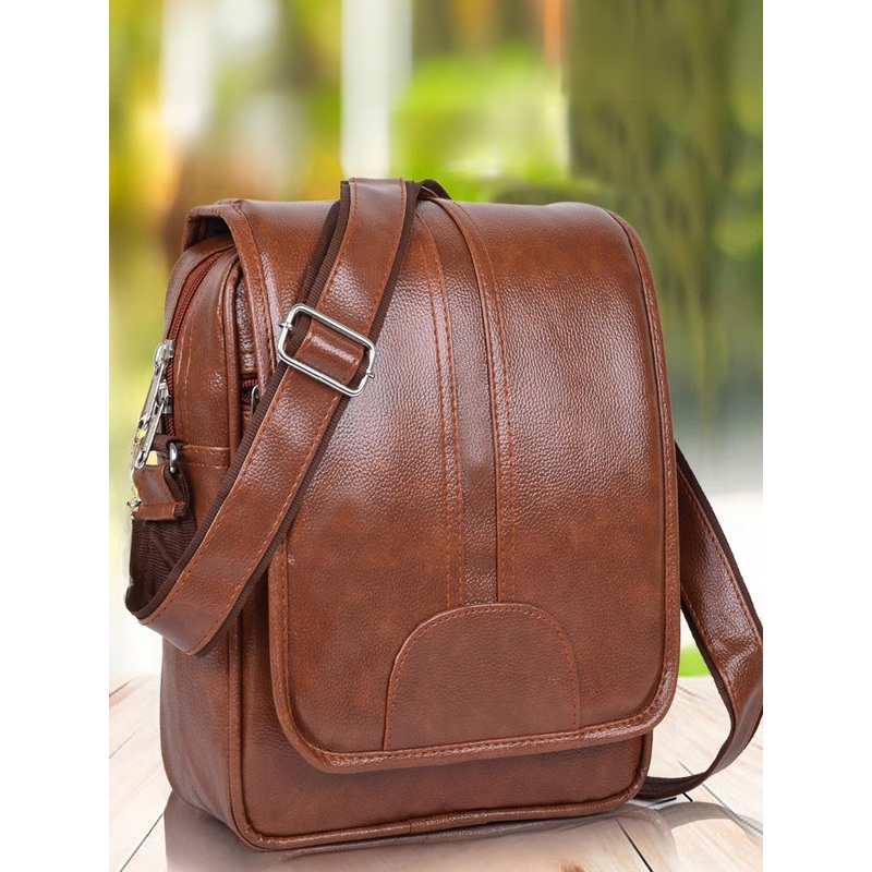 Martucci Unisex Tan Messenger Bag