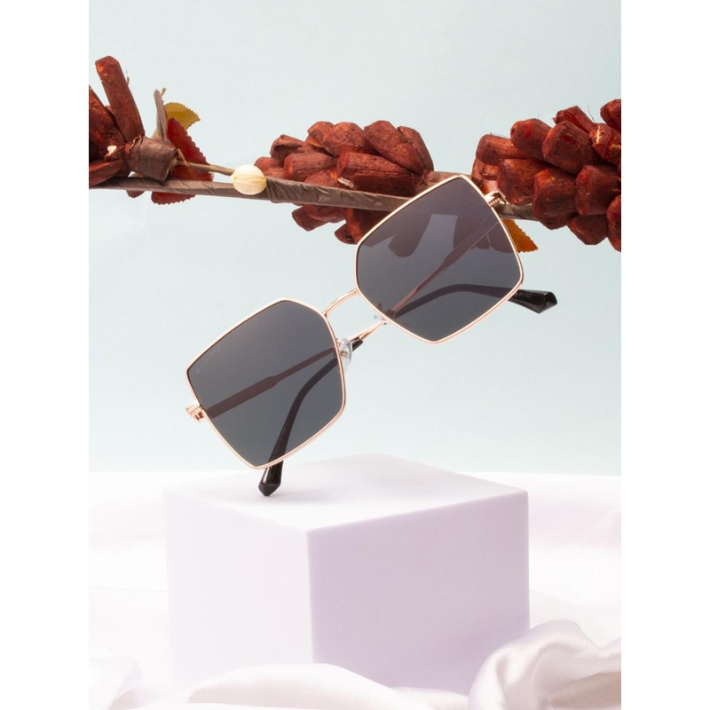 Ted Smith Unisex Square Sunglasses with Polarised Lens COSYBOX 2_C1