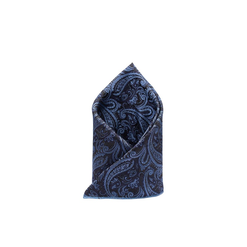 The Tie Hub Men Navy Blue Printed Pocket Squares