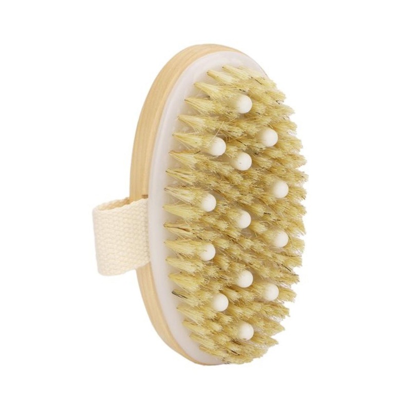 ALLURE Wooden Natural Bristle Body Bathing Brush