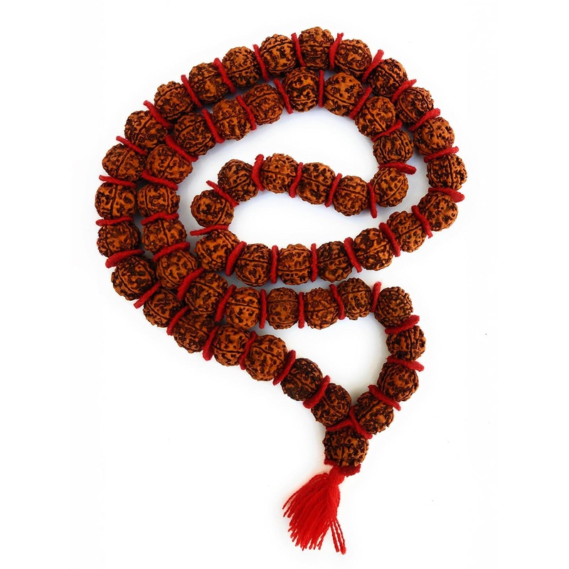 Apnisanskriti Unisex 5-Face Rudraksha 54+1 20mm Mala
