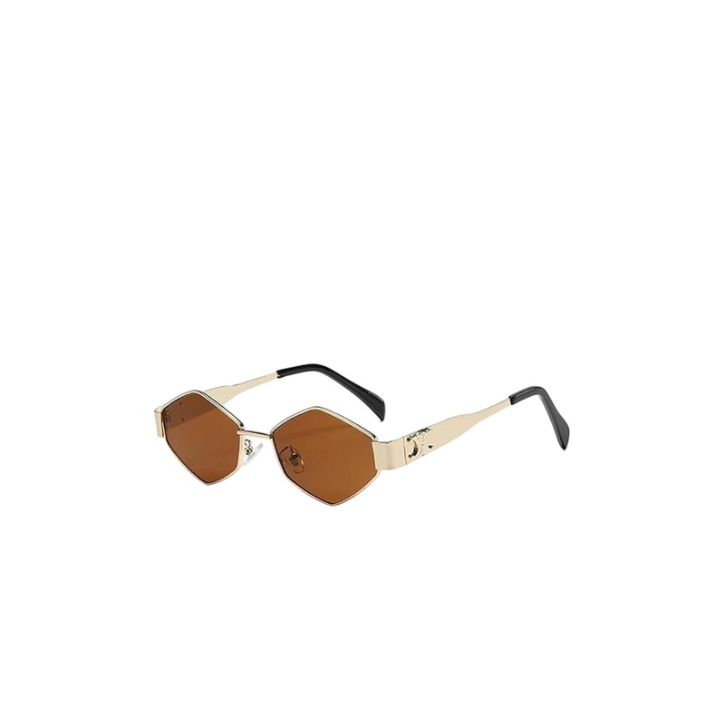 AUGEN Unisex Brown Lens & Gold-Toned Other Sunglasses VI-SG-218-C3