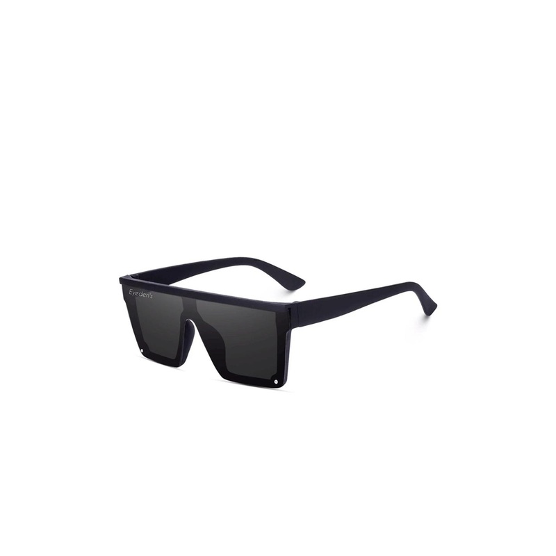 Eyedens Unisex Black Lens & Black Square Sunglasses with