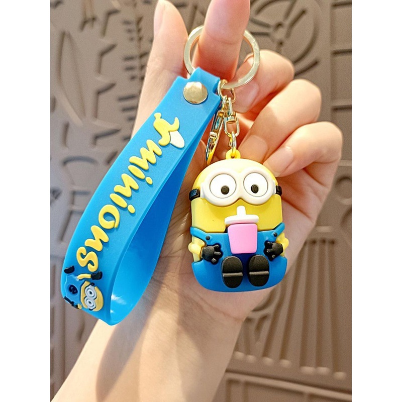 Flenzy Minions Cartoon Keychain With Silicone Belt
