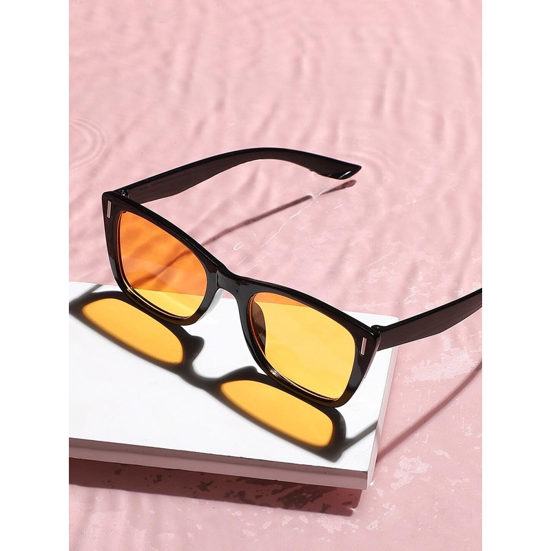 French Accent Men Yellow Lens & Wayfarer Sunglasses with UV Protected Lens AW23_FASG1018