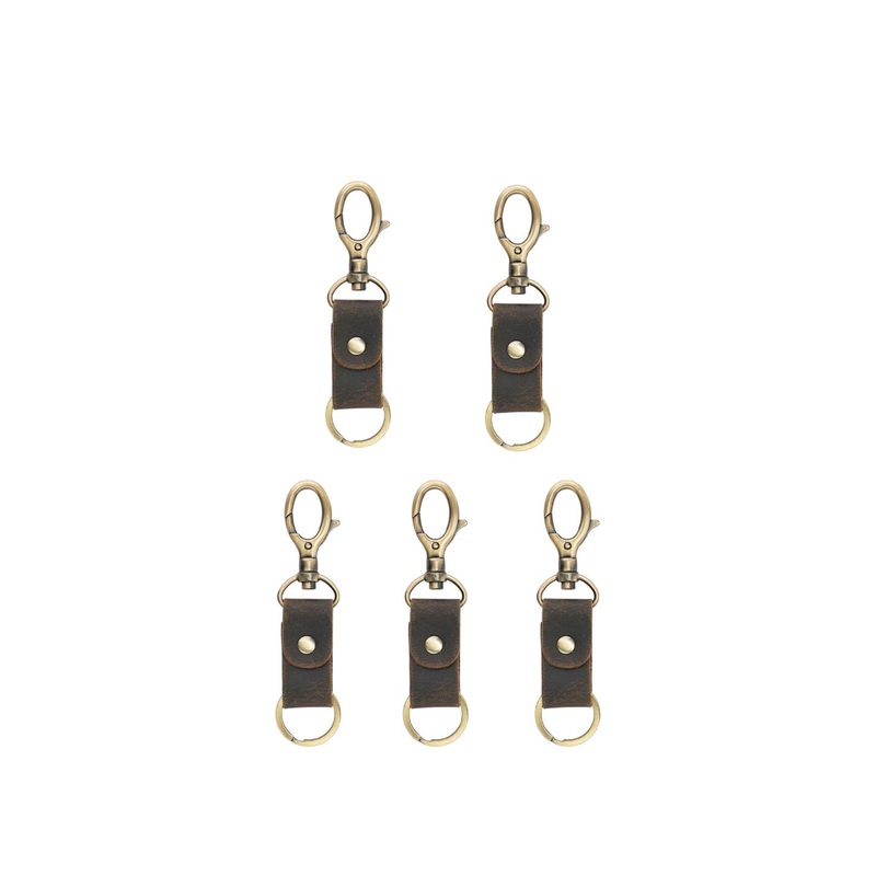 Goatter Unisex Dark Coffee Brown Pack Of 5 Key Rings