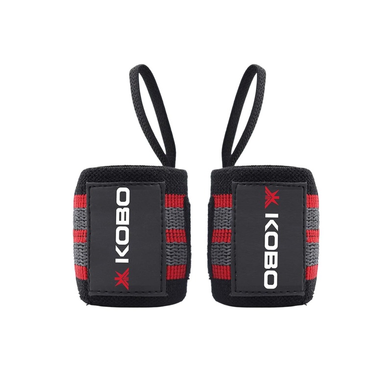 KOBO Set Of 2 Weightlifting Wrist Support Straps
