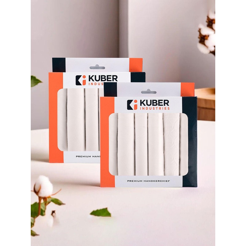 Kuber Industries 12-Pieces Cotton Handkerchief With Box