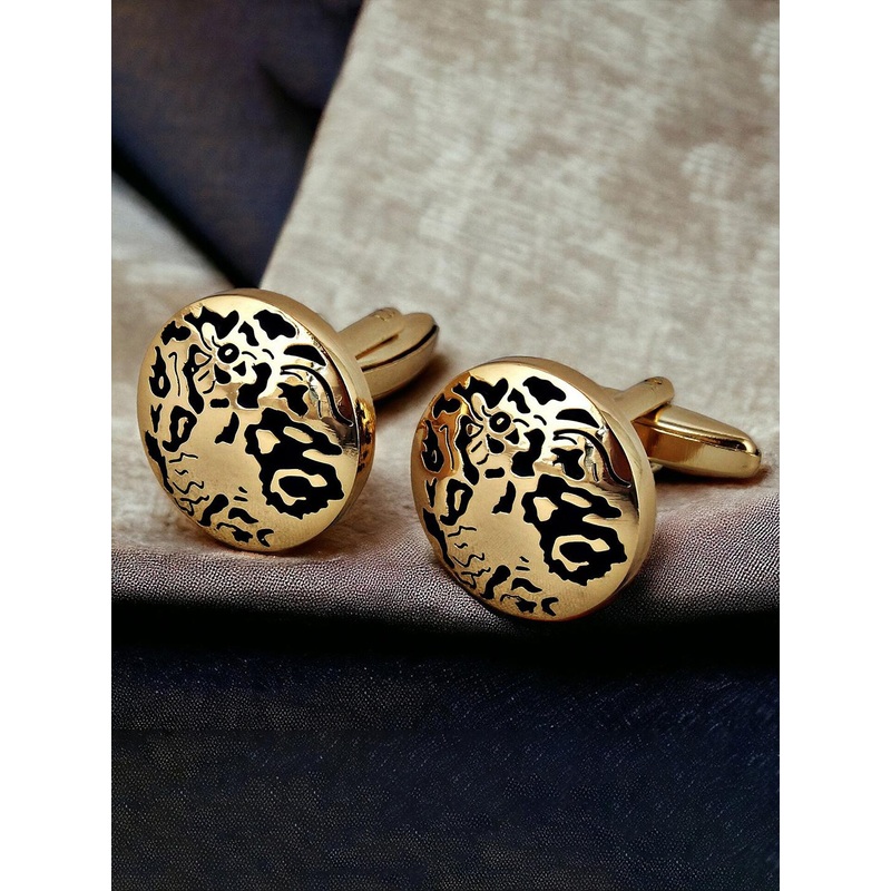 LUCKY JEWELLERY Gold-Plated Cufflink