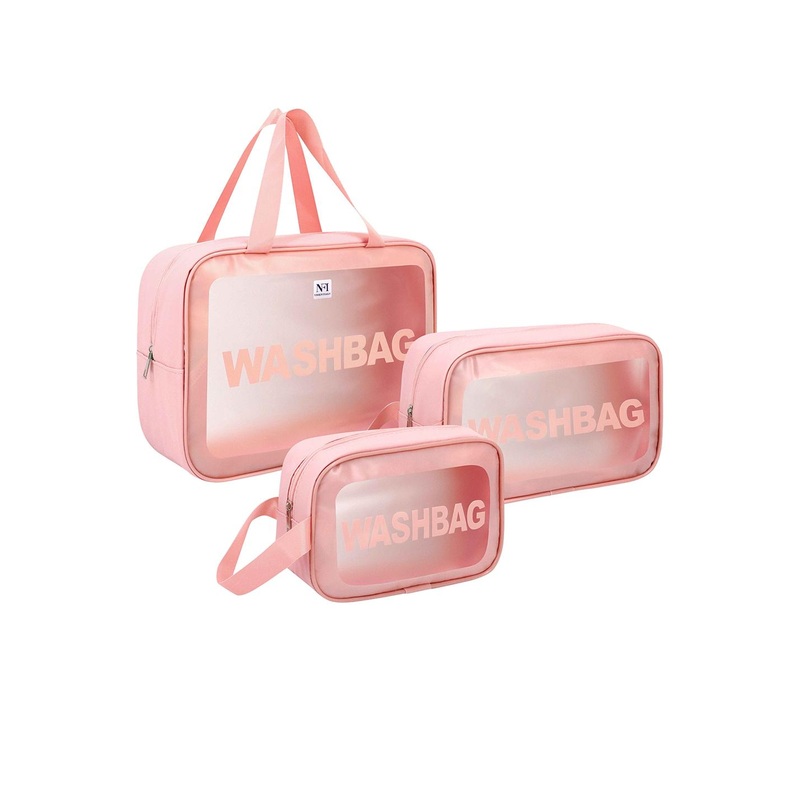 NFI essentials Set Of 3 Water Resistant Makeup Pouch