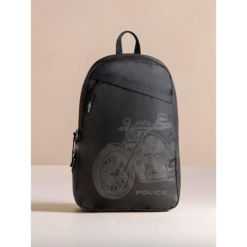 Police Unisex Graphic Contrast Detail Backpack