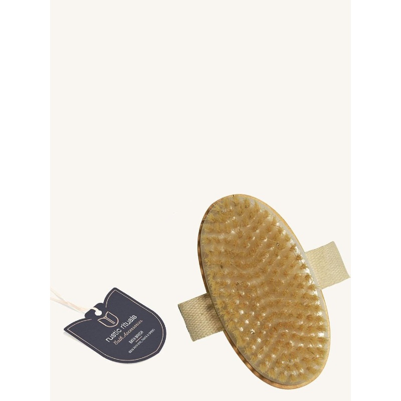 Rustic Rituals Wet & Dry Wooden Oval Bath Brush