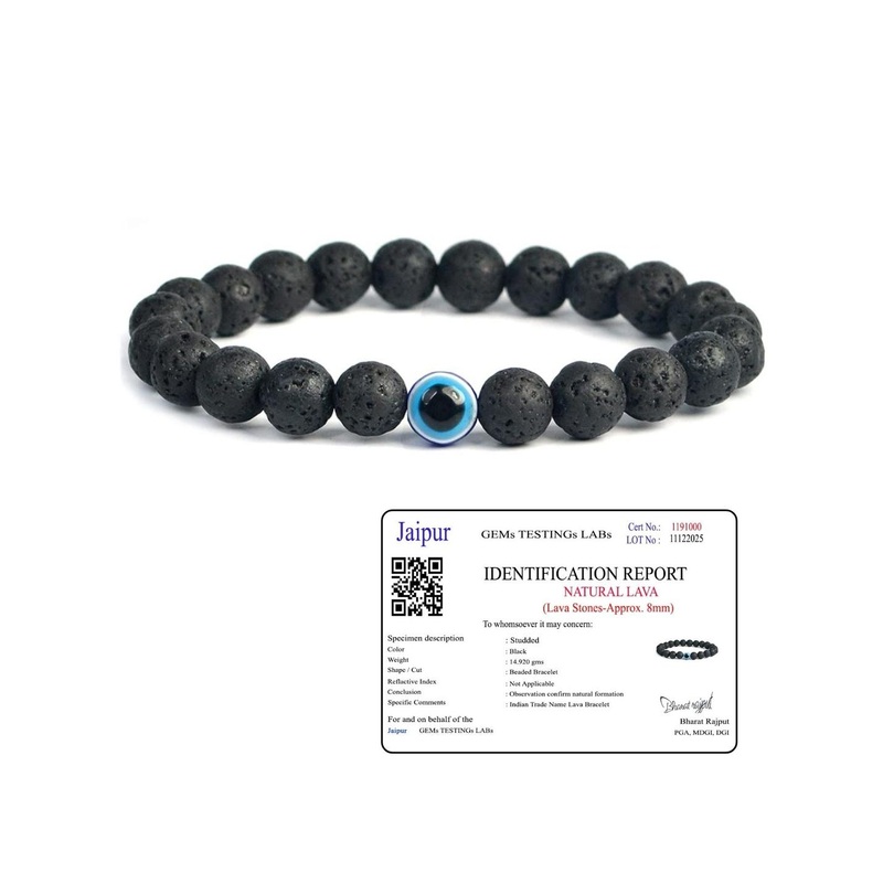SENROAR Unisex Agate Evil Eye Charm Bracelet