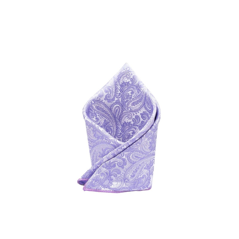 The Tie Hub Men Purple Printed Pocket Squares