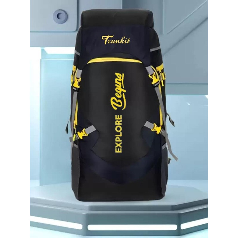 TRUNKIT Unisex Typography Printed Waterproof Trekking Rucksack