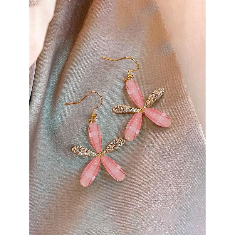 Unwind by Yellow Chimes Gold Plated Crystals Floral Drop Earrings