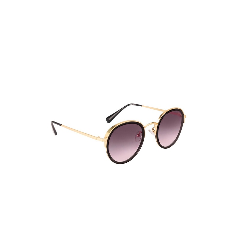 Voyage Purple & Gold-Toned UV Protected Round Sunglasses