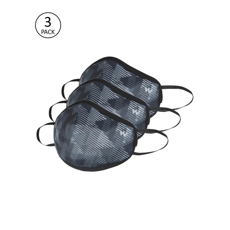 Wildcraft Adults Black & Blue Pack Of 3 3-Ply W95+ Protective Outdoor Masks