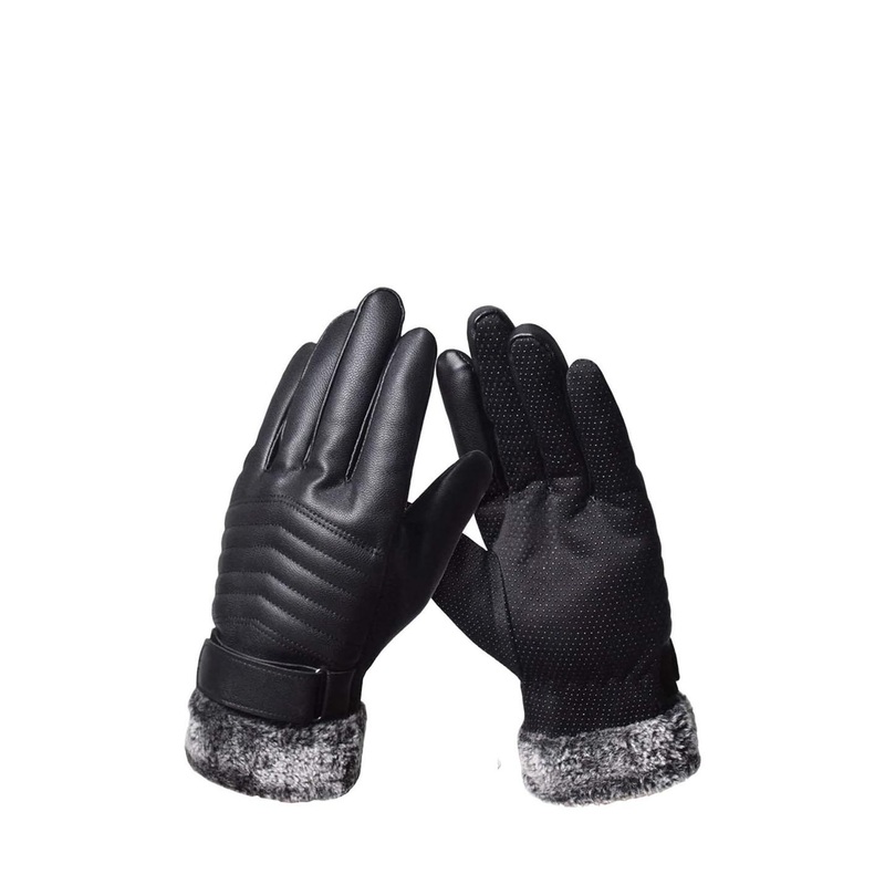 Alexvyan Men Zigzag Snow & Wind Proof Thermal Warm Winter Touch Screen Riding Gloves