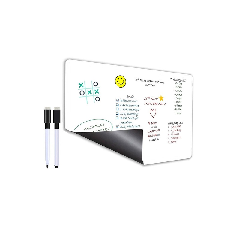 Awestuffs White Magnetic Planner A4 Sheet With Marker & Eraser