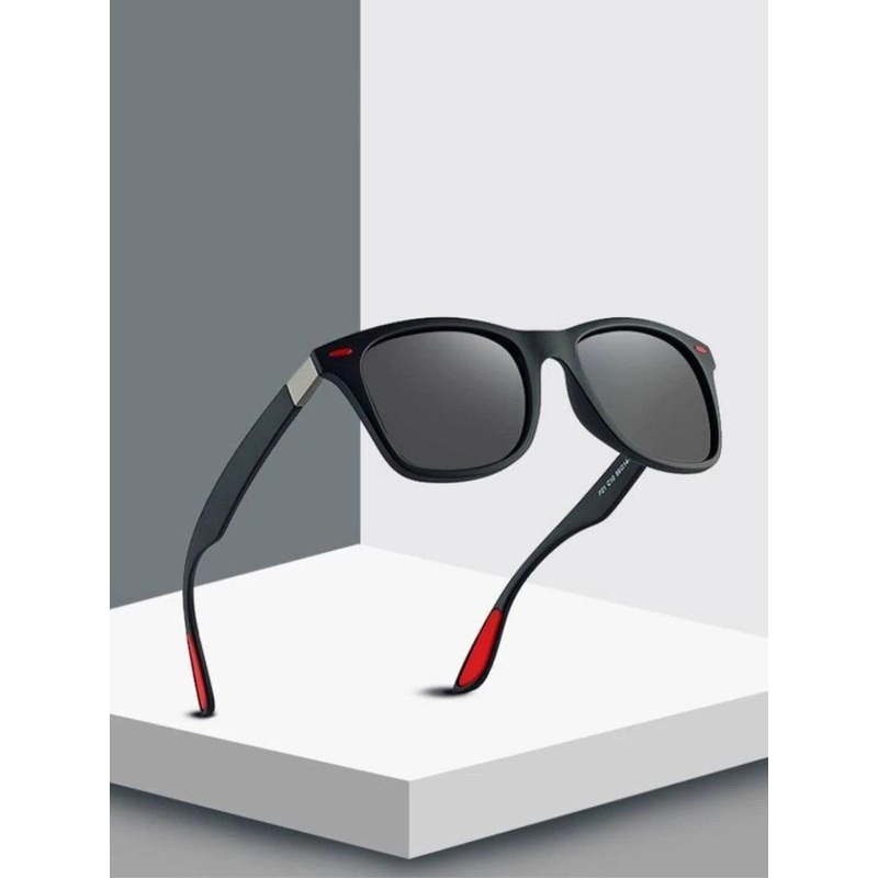 Eyedens Unisex Square Sunglasses Wayf_red_PL-Black