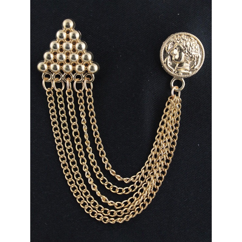 Kavove Gold-Toned & The Chain Saga Lapel Pin