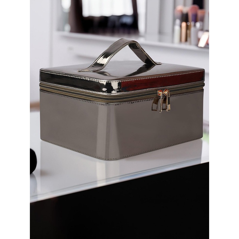 NFI essentials Lightweight Metallic Bridal Makeup Pouch