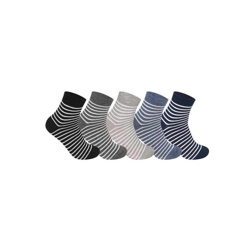 Supersox Men Pack Of 5 Striped Ankle-Length Socks