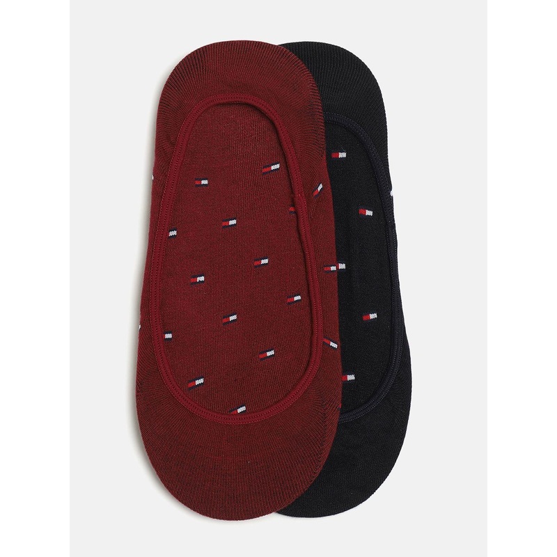 Tommy Hilfiger Men Pack Of 2 Printed Shoe Liners Socks