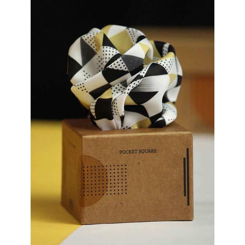 Tossido Men Geometric Printed Pocket Square