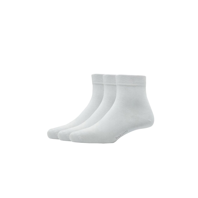 Van Heusen Men Pack Of 3 White Solid Above Ankle Socks