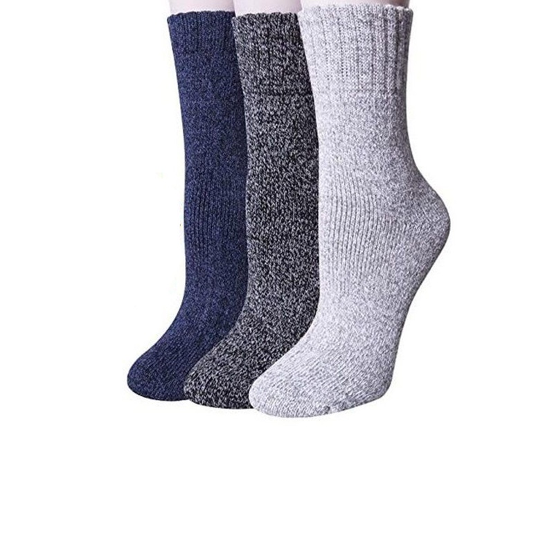 Alexvyan Men Pack of 3 Solid Calf-Length Winter Woolen Warm Socks