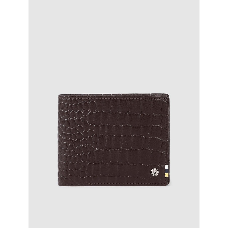 Allen Solly Men Animal Textured Leather Two Fold Wallet